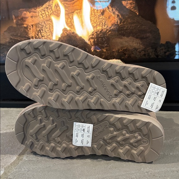 BEARPAW Winter Mushroom,cow suede-wool,bearcoat treated,warm winter booties - Picture 6 of 9